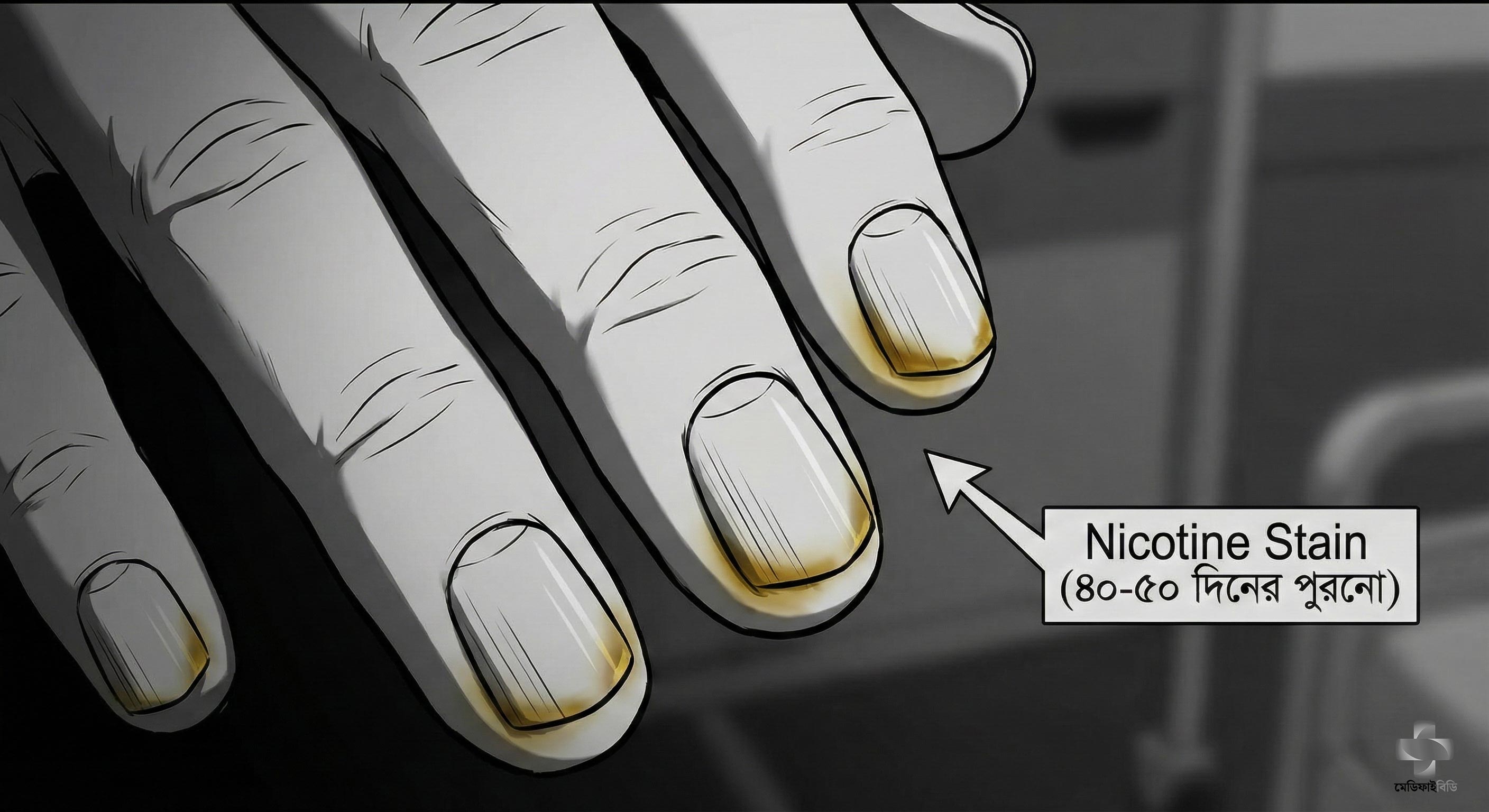 The patient places his hand on the table